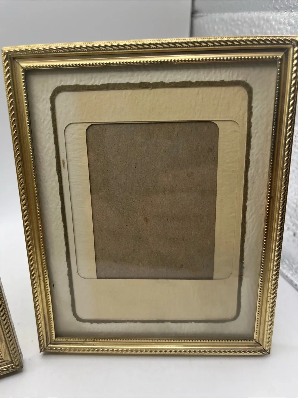 Vintage Intercraft Gold-tone Metal Tabletop Frame Set Of Two